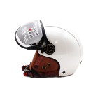 Casque JET FRV blanc brillant pour trottinette électrique - Wattiz