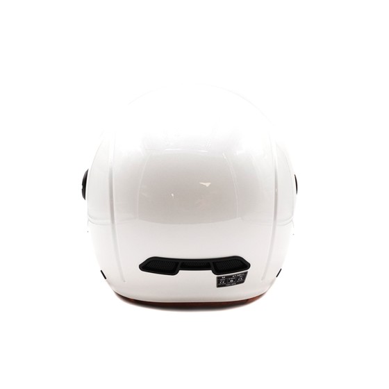 Casque JET FRV blanc brillant pour trottinette électrique - Wattiz