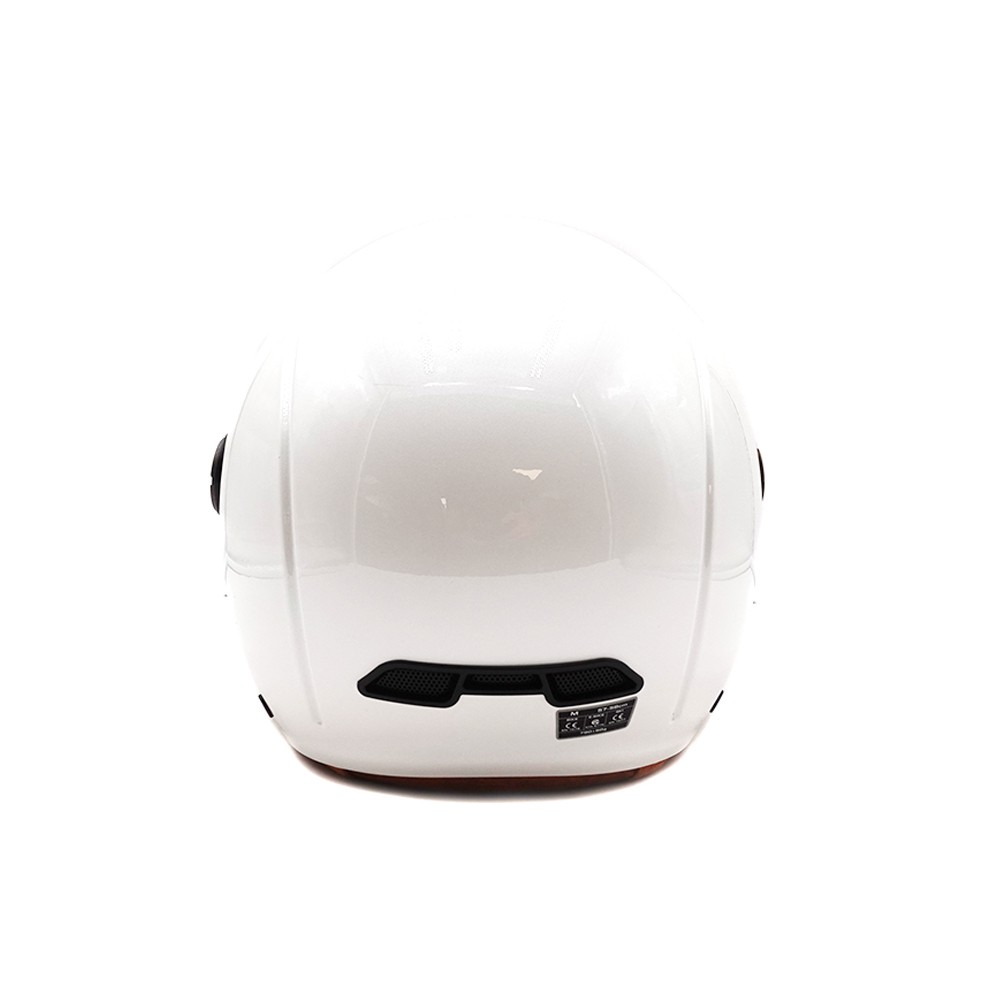 Casco JET  blanco brillante (tallas XS a XXL)