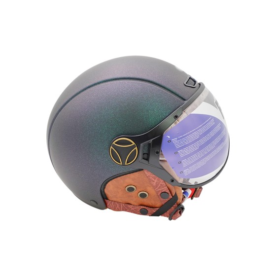 Casque JET FRV vert mat caméléon pour trottinette électrique - Wattiz