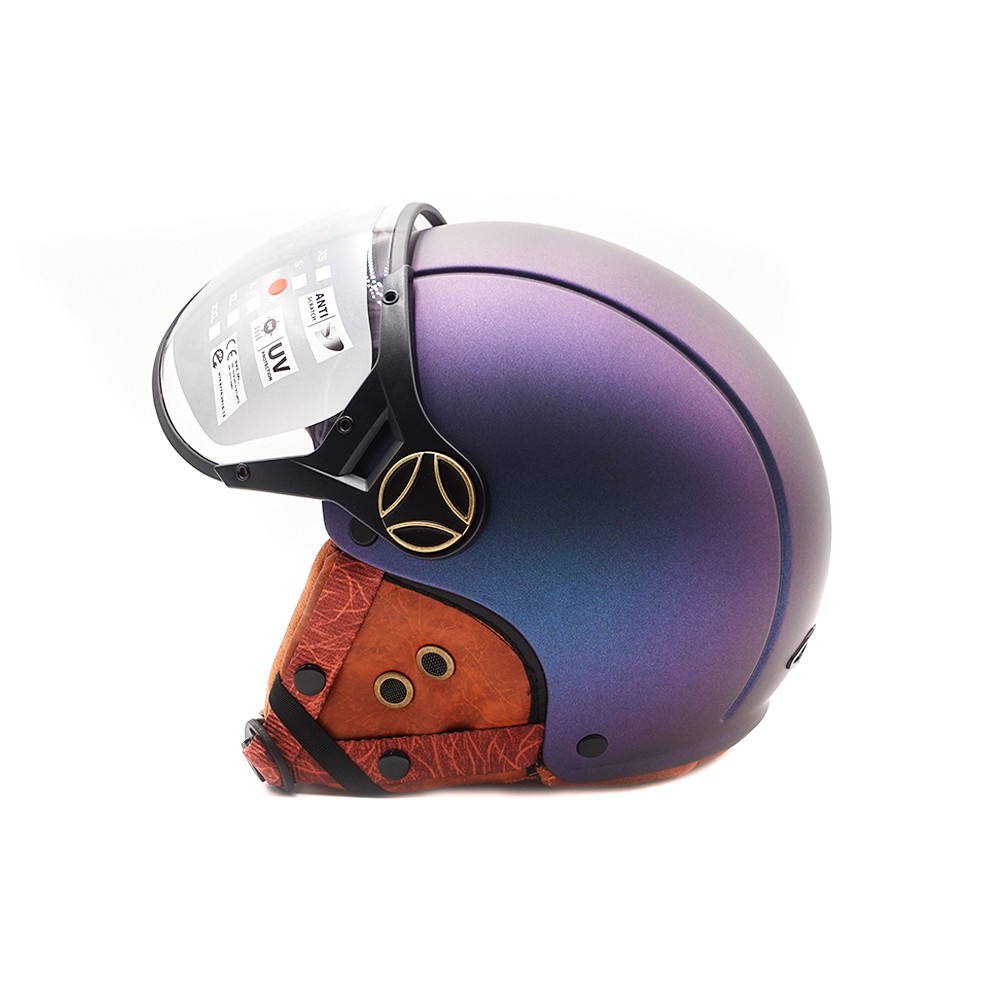 Helm JET mattblau Chamäleon (Größe XS bis XXL)