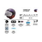 Casque JET FRV bleu mat caméléon (taille XS à XXL) pour trottinette électrique - Wattiz