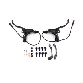 Kit Freins Hydrauliques 4 Pistons Connecteur Etanche (Av Gauche +Ar Gauche) pour trottinette électrique - wattiz