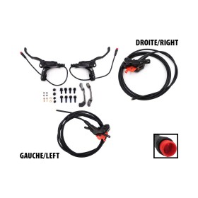 Kit Freins Hydrauliques 4 Pistons Connecteur Etanche (Gauche+Droite) pour trottinette électrique - wattiz