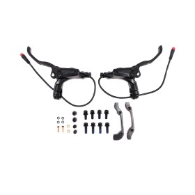 Kit Freins Hydrauliques 4 Pistons Connecteur Etanche (Gauche+Droite) pour trottinette électrique - wattiz