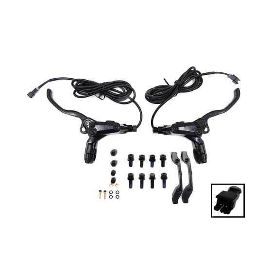 Kit Freins Hydrauliques 4 Pistons Connecteur SM (Av Gauche+Ar Gauche) pour trottinette électrique - wattiz