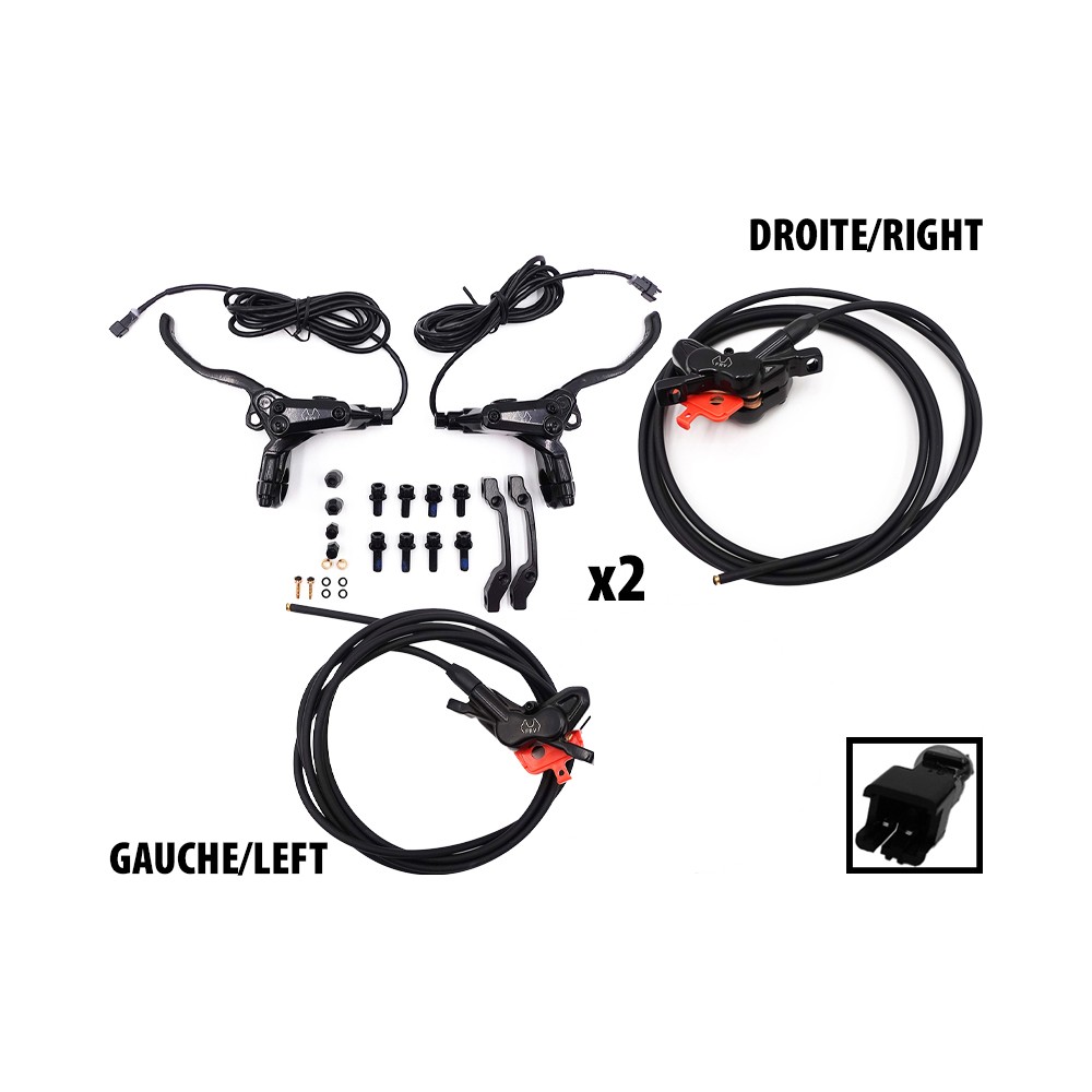 Hydraulic Brake Kit 4 Pistons Connecteur SM (1x AR Left / AV Right + 1x AR Right /AV Left)