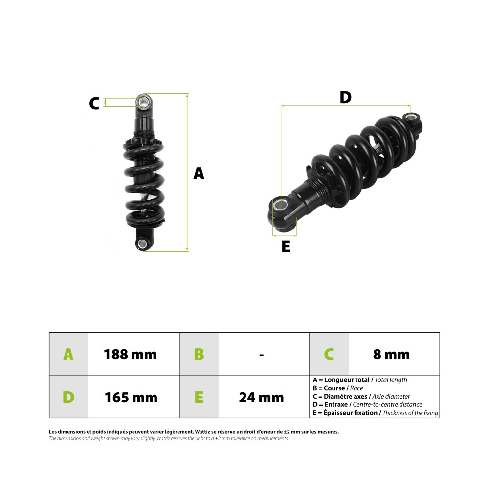Z10X rear shock absorber