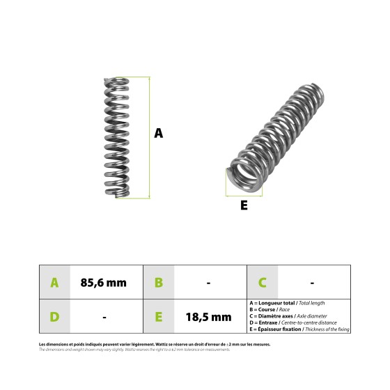 Amortisseur / ressort avant pour Zéro 8 pour trottinette électrique - wattiz