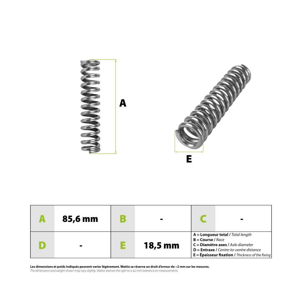 Front shock absorber / spring for ZERO 8