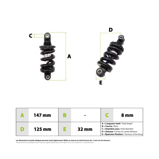 Amortisseur arriere Kukirin G2 Max pour trottinette électrique - wattiz