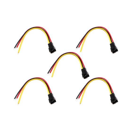 Prise JST 3 pin avec câble mâle x5 pour trottinette électrique - Wattiz