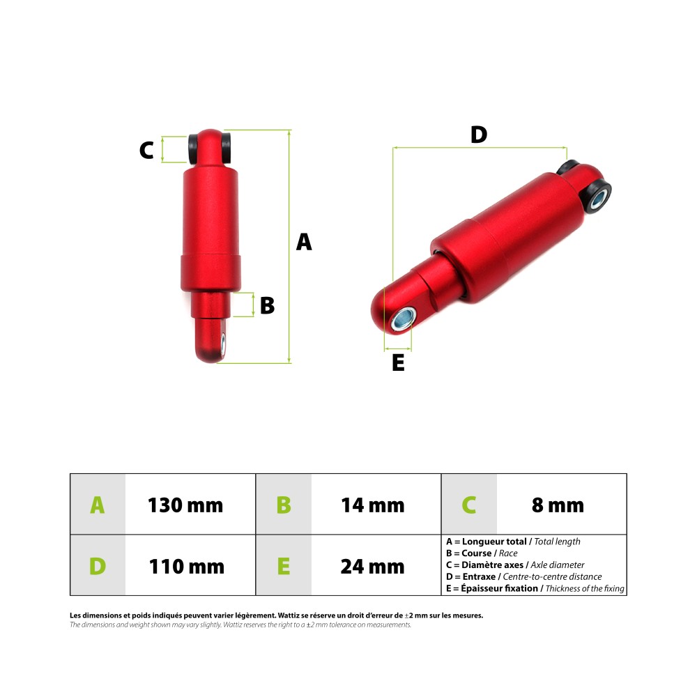 Kukirin M4 Max rear shock absorber for electric scooter - Wattiz
