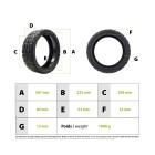 Pneu 80/55-8 avec gel anti crevaison pour trottinette électrique - Wattiz