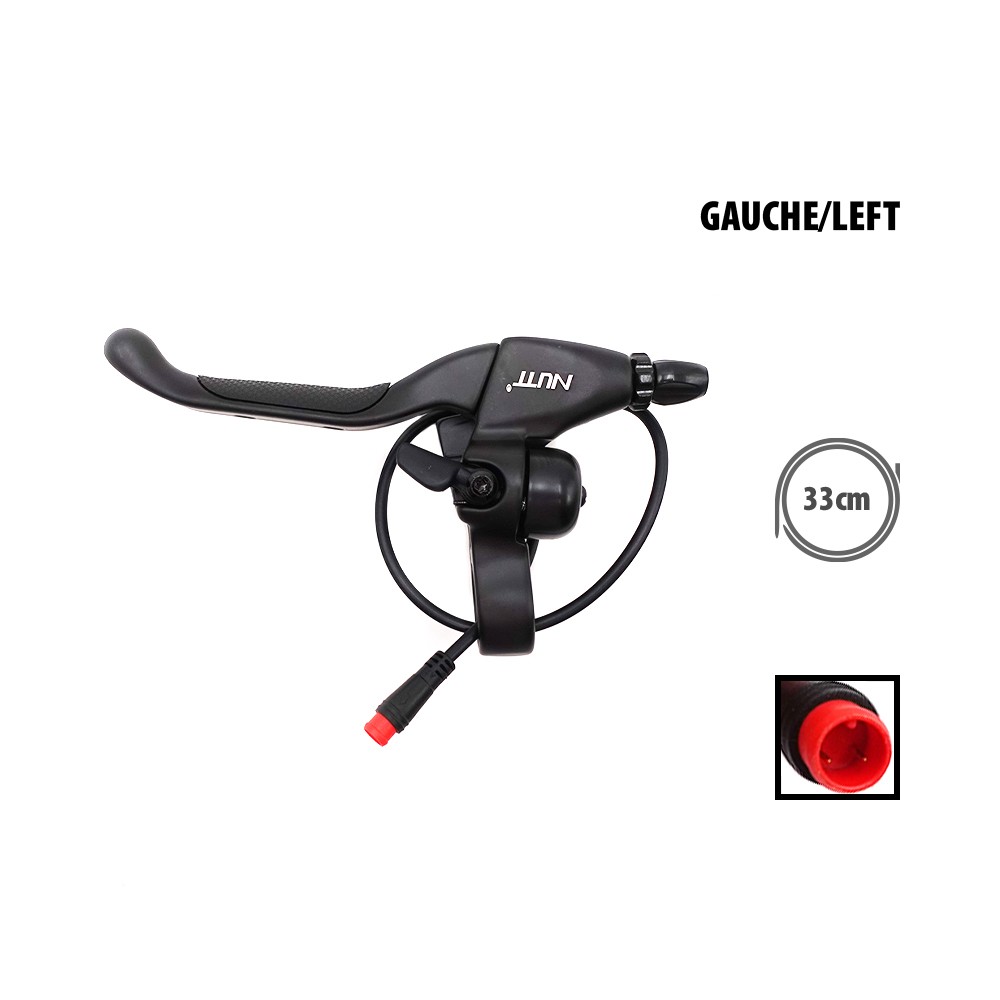 Maneta de freno izquierda Nutt con timbre conector estanco 30cm para patinete eléctrico - wattiz