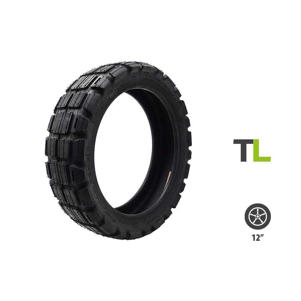 Neumático 12x3.0 sin cámara semi offroad para patinete eléctrico - Wattiz