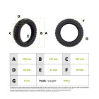 Pneu 12x2.50 tubeless semi offroad pour trottinette électrique - Wattiz