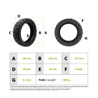 Dæk 12x3.0 tubeless semi offroad til el-scooter - Wattiz