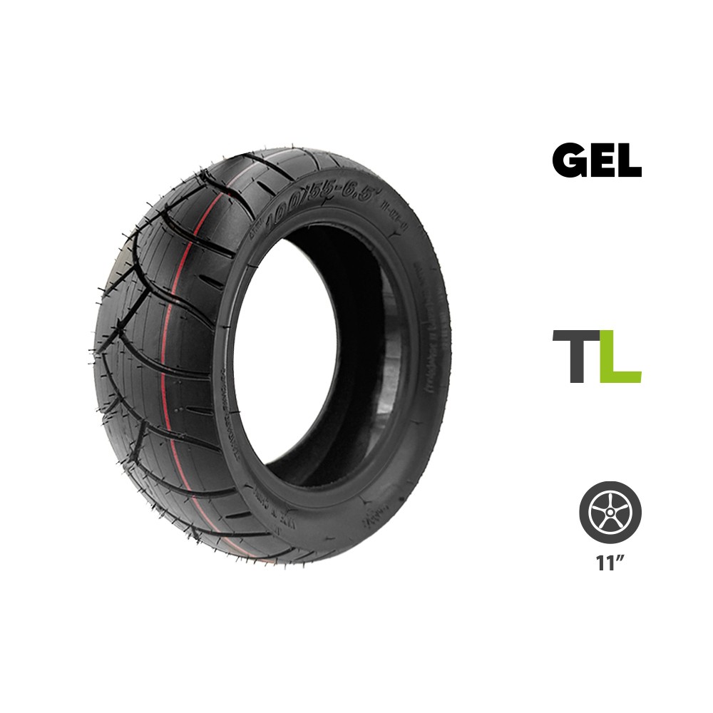 Tire 100/55-6.5 with anti-puncture gel for electric scooter - wattiz