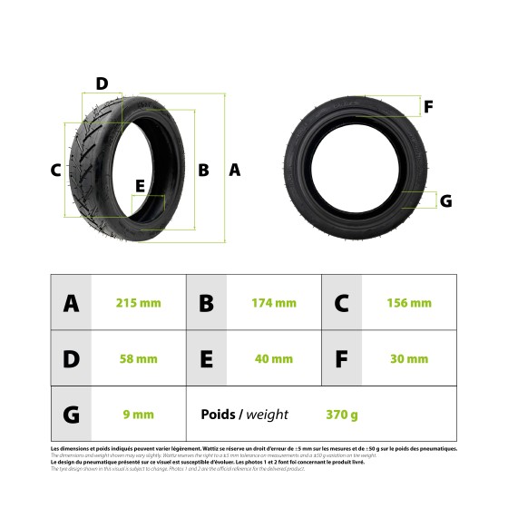 Opona 8,5x2 Xiaomi (50/75-6,1) Wanda|AOXIN