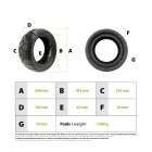 Pneu 100/55-6.5 avec gel anti crevaison pour trottinette électrique - wattiz