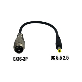 Adapter GX16-3P männlich zu DC 5,5 2,5 mm weiblich für Elektro-Tretroller - Wattiz