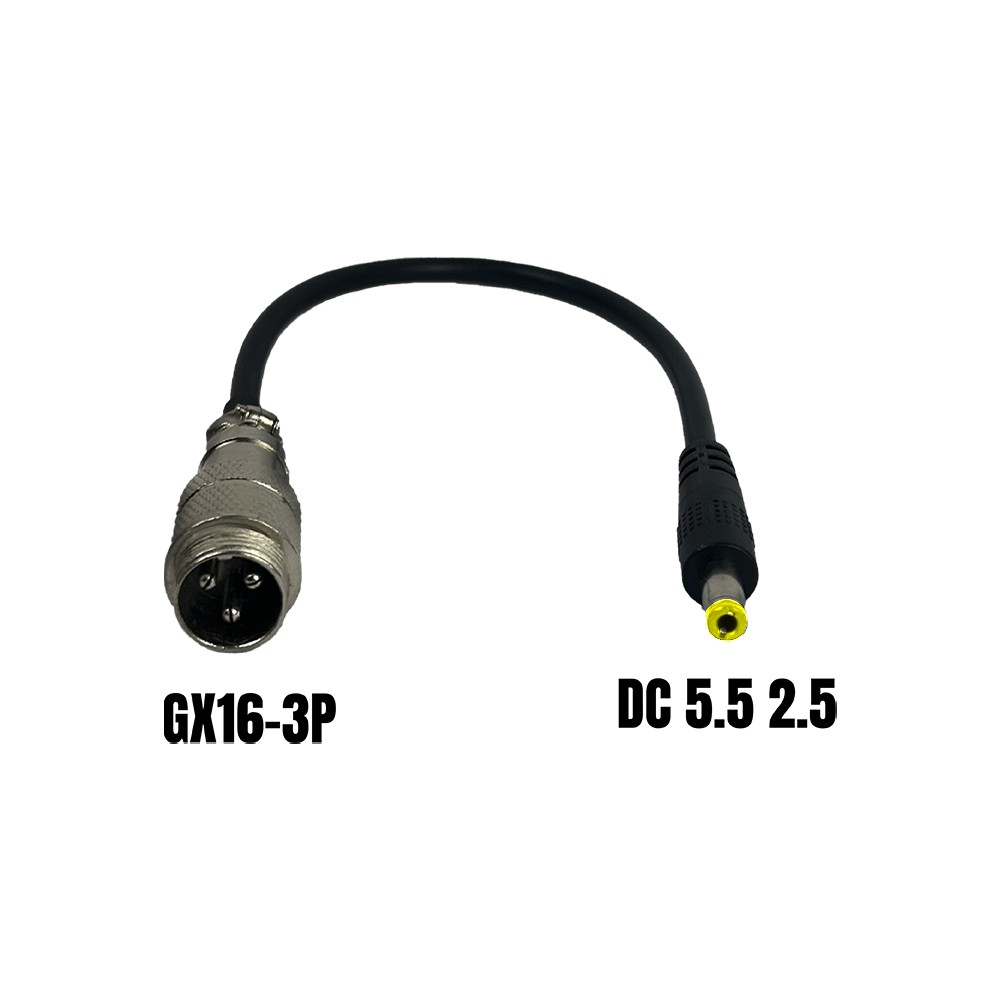 GX16-3P male adapter to DC 5.5 2.5mm female for electric scooter - Wattiz