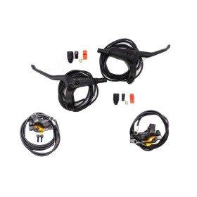 Kit freins hydrauliques NUTT 4 pistons  connecteur SM ( 1x AR droite  + 1x AV droite) pour trottinette électrique - Wattiz