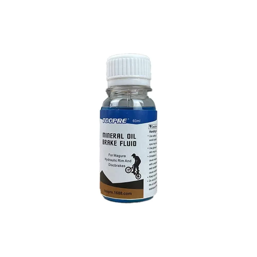 Blue mineral oil for hydraulic brakes
