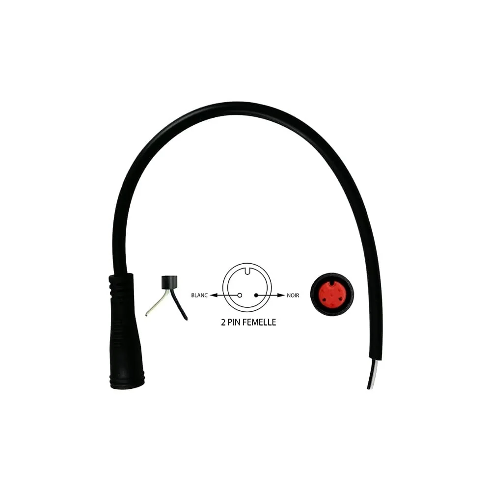 Conector estanco hembra de 2 pines