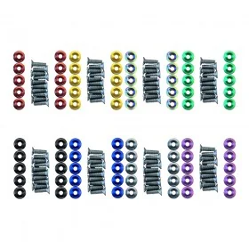 Arandelas de plataforma 19 mm, pack de 10 con tornillos M6 — 8 colores