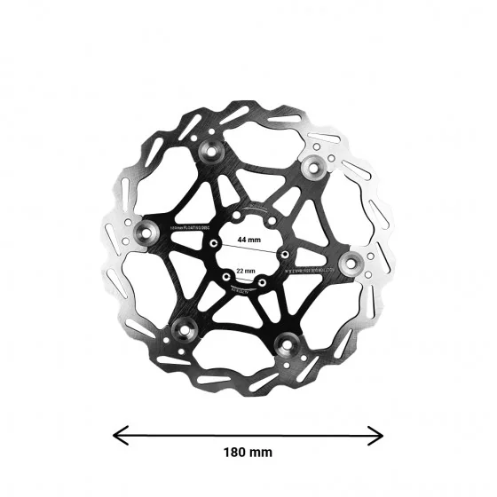 Disque de frein flottant 180mm entraxe 44mm noir
