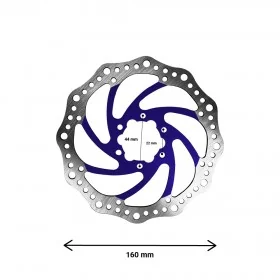 Disque de frein R6 160mm entraxe 44m bleu