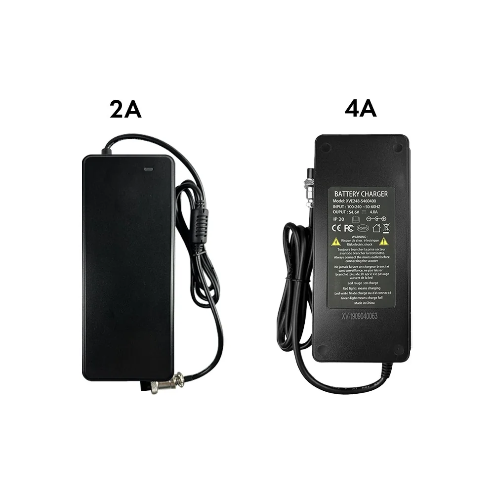 Chargeur 54.6V-2A pour batterie 48 V (connecteur GX16-3)-gros connecteur