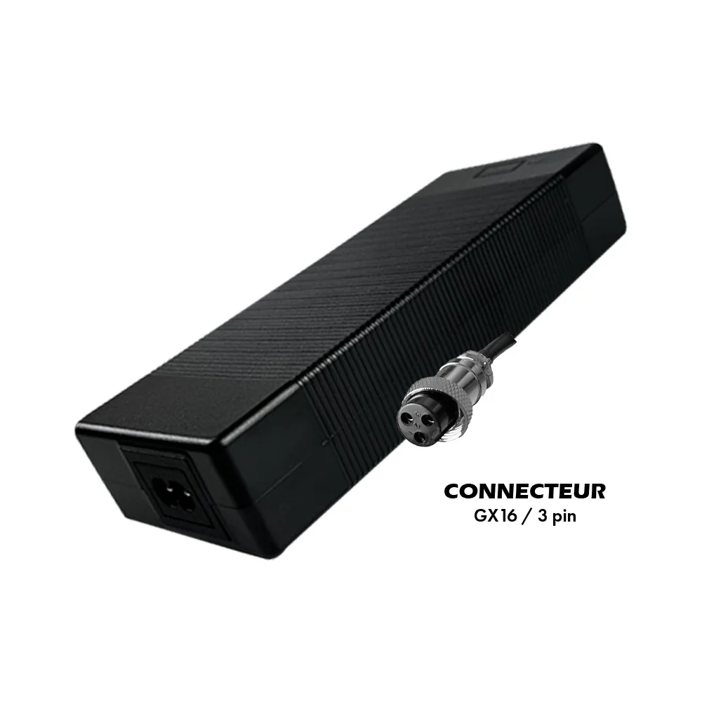 Cargador de 60V ➡️ 67,2V / 2A (conector GX16-3p)