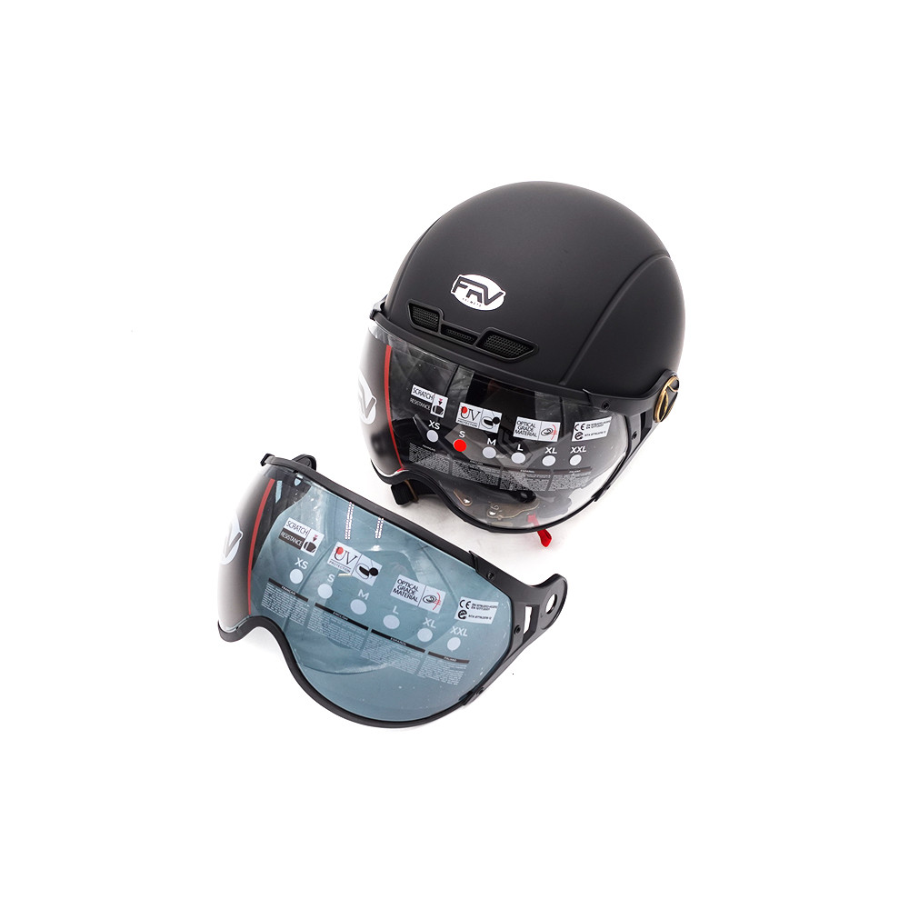 Casque JET  noir mat (taille XS à XXL) (M)