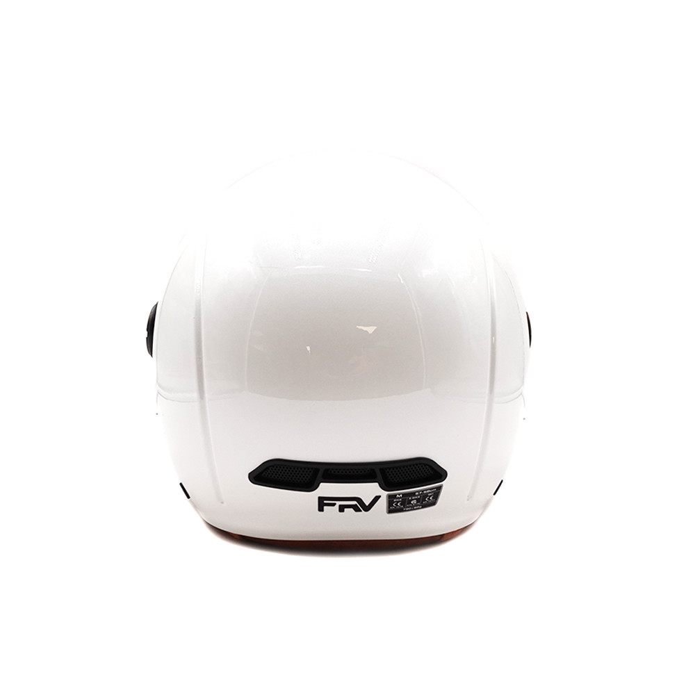 Casque JET  blanc brillant (taille XS à XXL) (M)