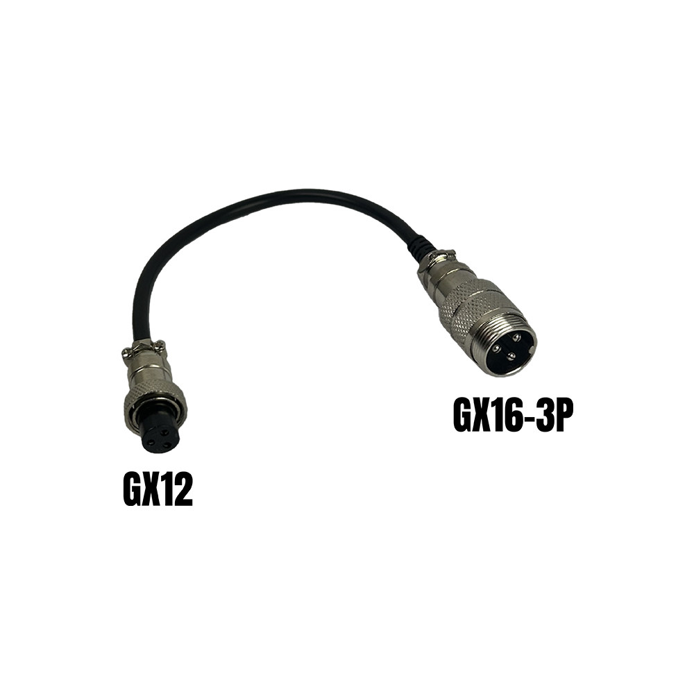 Adaptateur GX16-3P male vers GX12-3P femelle